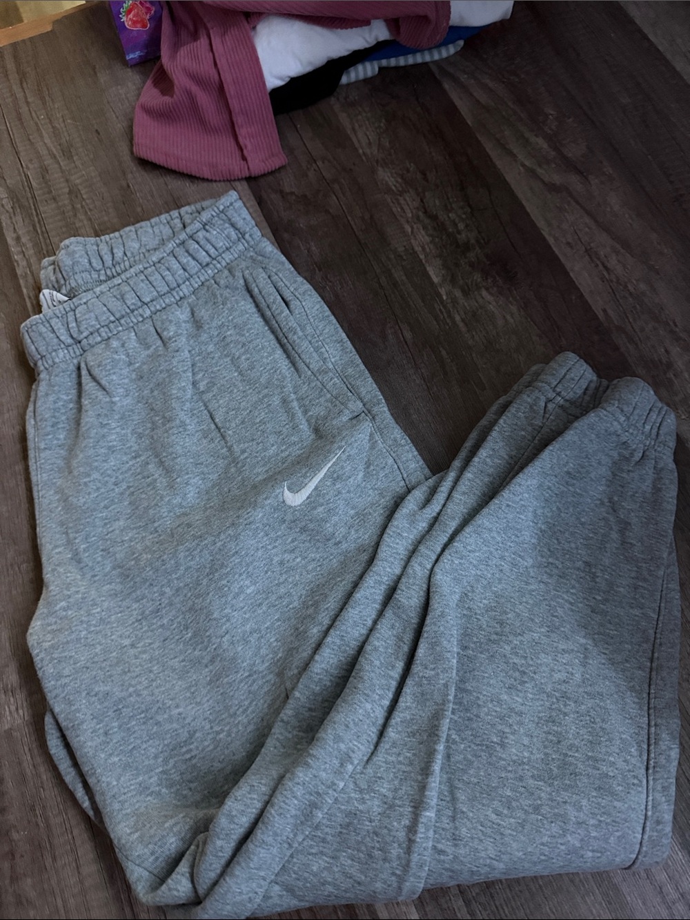 Nike Gray Kids' Sweatpants with Swoosh